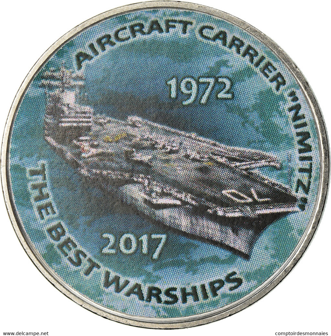 Monnaie, Zimbabwe, Shilling, 2017, Warship -  Aircraft Carrier Nimitz, SPL - Simbabwe