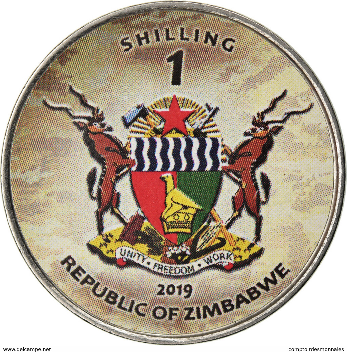 Monnaie, Zimbabwe, Shilling, 2019, Tanks - Altay, SPL, Nickel Plated Steel - Zimbabwe