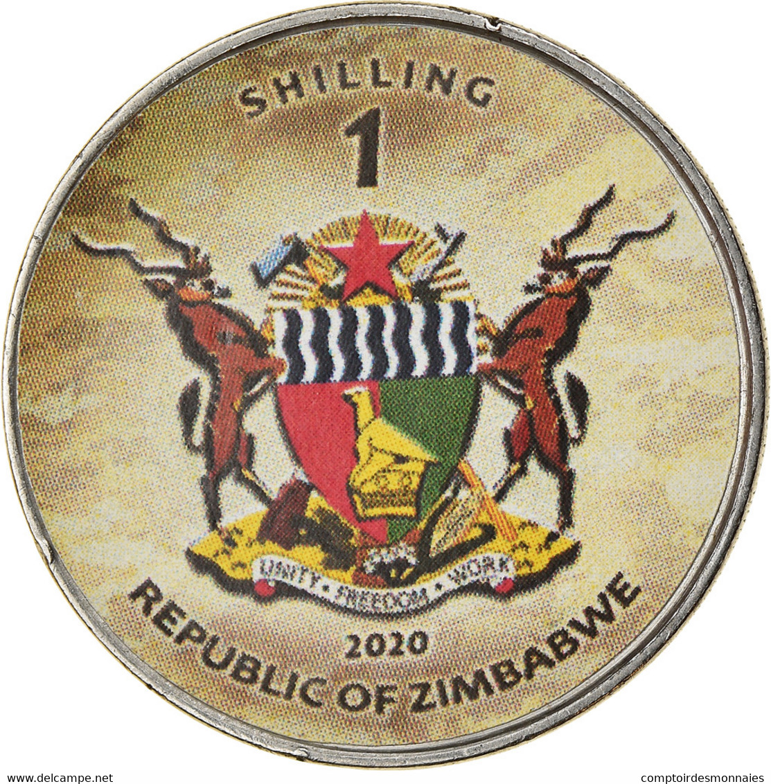 Monnaie, Zimbabwe, Shilling, 2020, Tanks - TAM, SPL, Nickel Plated Steel - Simbabwe