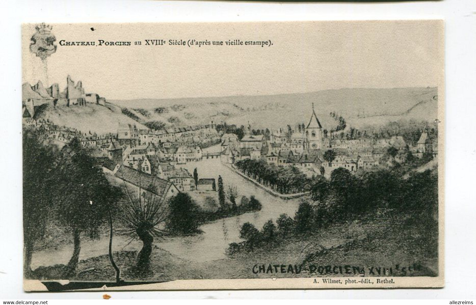 CPA  08 :  CHATEAU PORCIEN   Dessin Du XVIII   A   VOIR  !!!! - Chateau Porcien