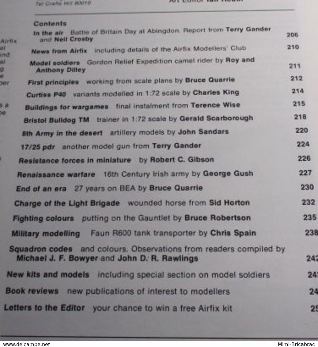 AIRFIXMAG2021 Revue Maquettisme En Anglais AIRFIX MAGAZINE De Décembre 1973 , TBE , Sommaire En Photo 3 - Gran Bretagna