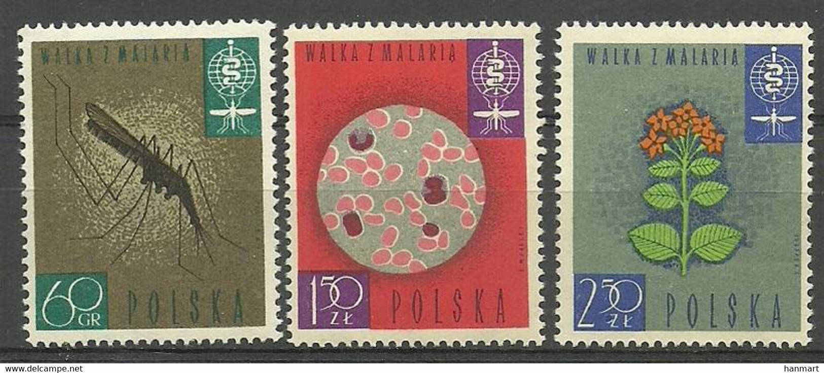 Poland 1962 Mi 1346-1348 Fi 1198-1200 MNH  (ZE4 PLD1346-1348) - Medicinal Plants