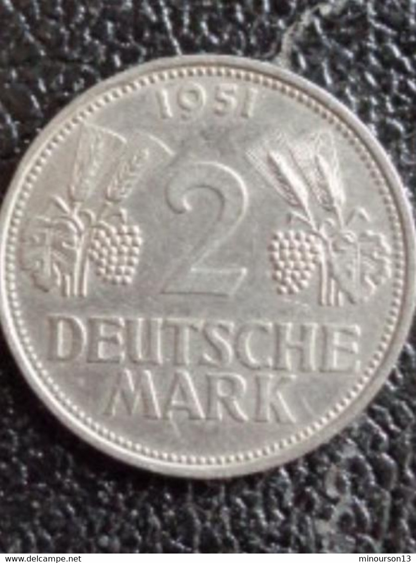 SUPERBE 2 MARK 1951 D - 2 Mark