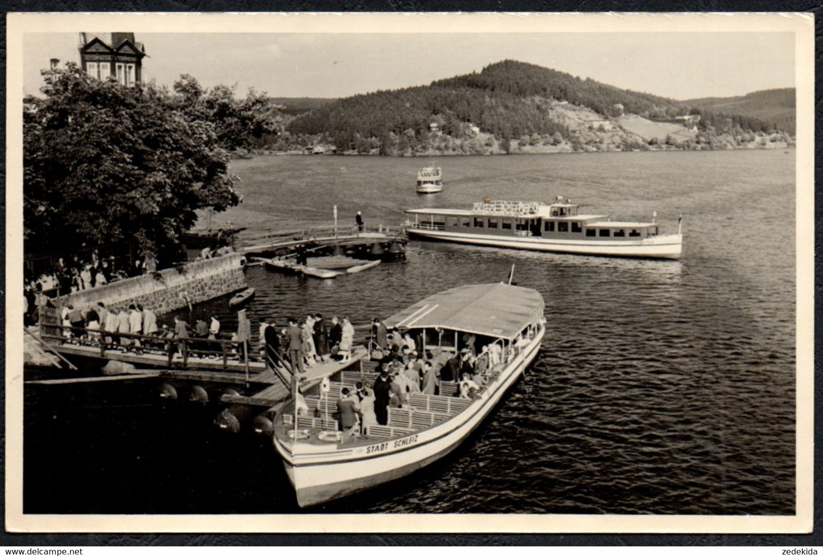 D0409 - TOP Saalburg Talsperre Anlegestelle Kranich - Verlag HO Schleiz Foto Wöllner Handabzug - Ebersdorf