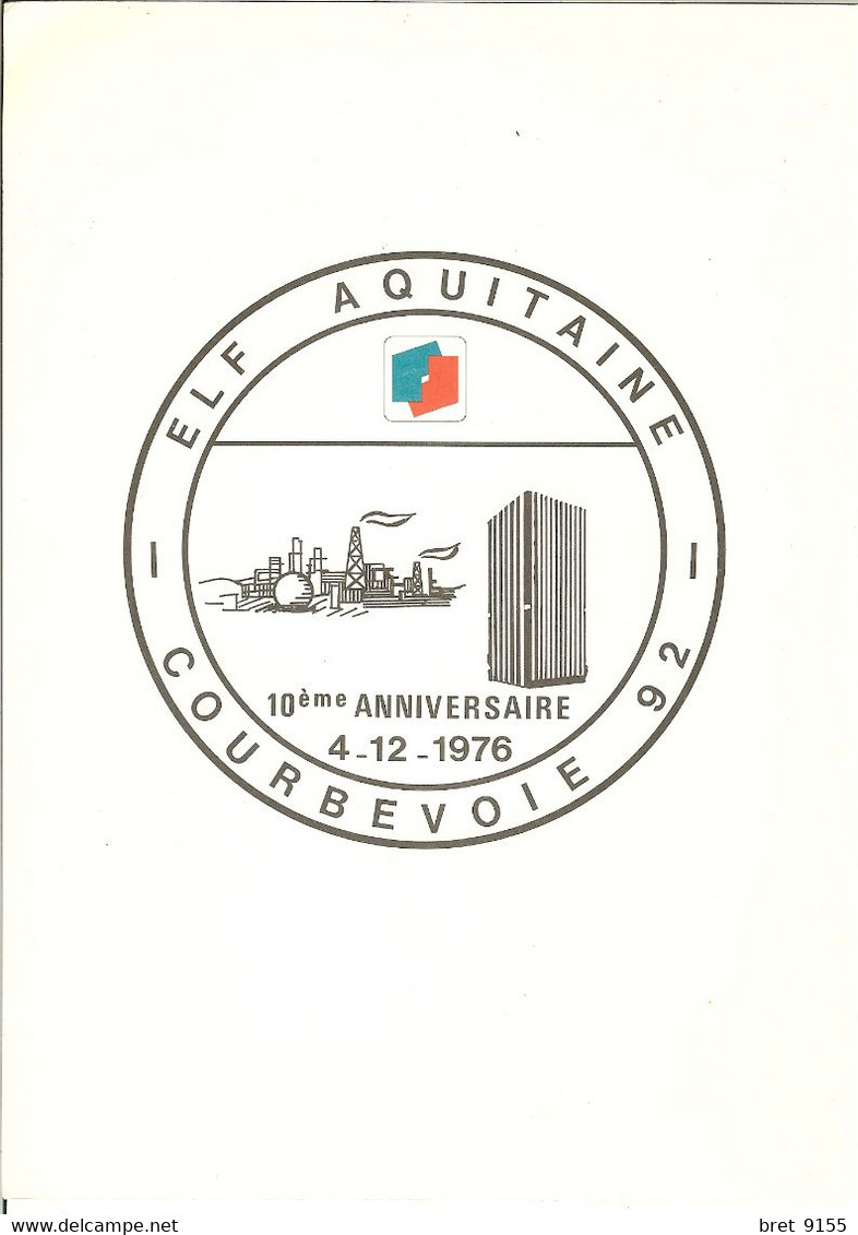 92 ELF AQUITAINE COURBEVOIE 10ème ANNIVERSAIRE 1966/1976 BLOC DE 4 EGLISE DE BROU Ste BARBE EXEMPLAIRE N° 015 - Souvenir Blocks