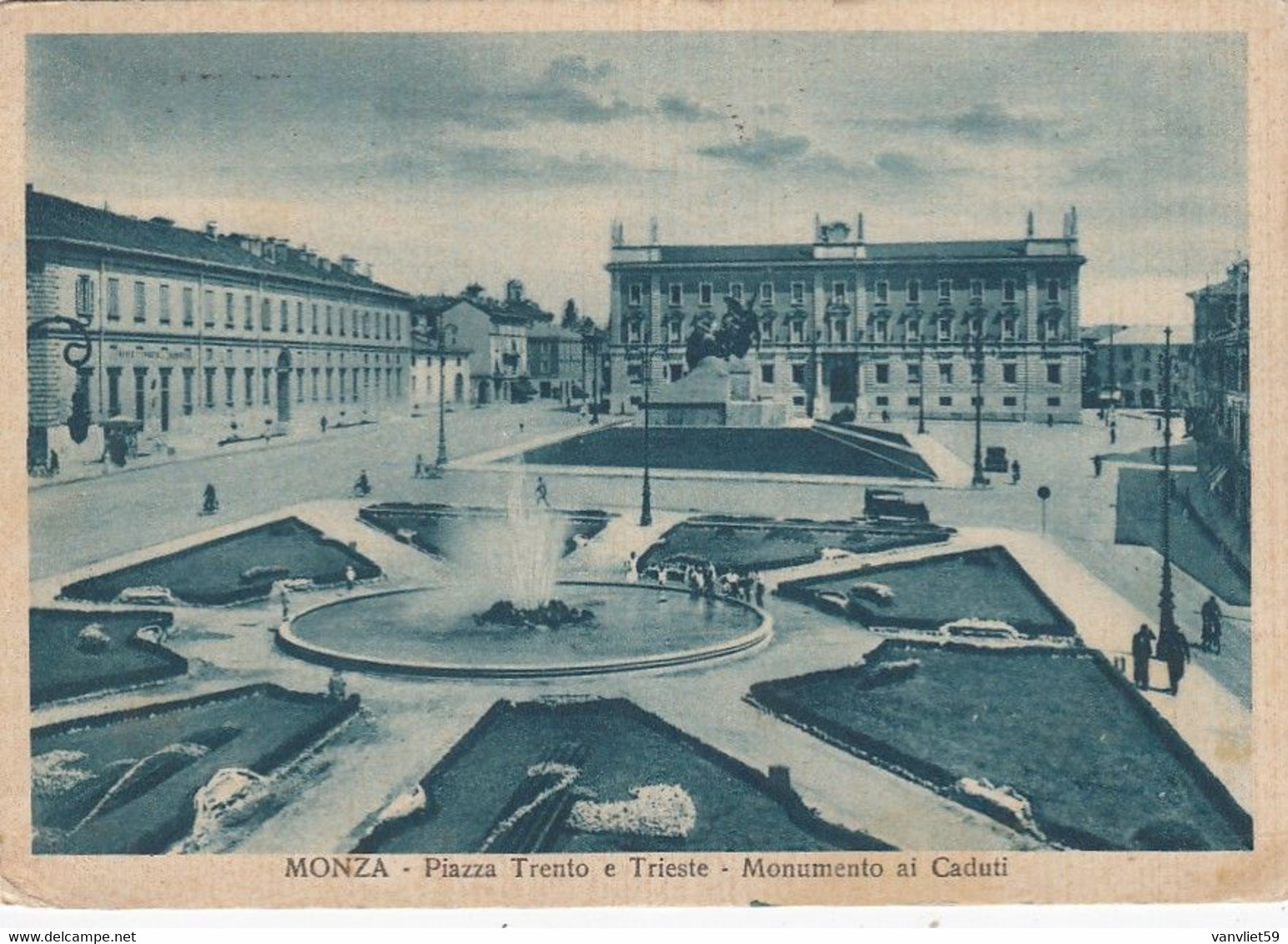 MONZA-PIAZZA TRENTO E TRIESTE-MONUMENTO AI CADUTI-CARTOLINA  VIAGGIATA IL 2-5-1937 - Monza