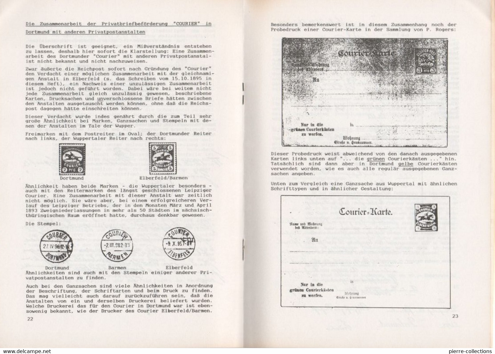 MULLER Et WAGNER - Catalogue "Die Privat-Briefbeförderung - Courrier In Dortmund 1895-1900" - Filatelia E Storia Postale