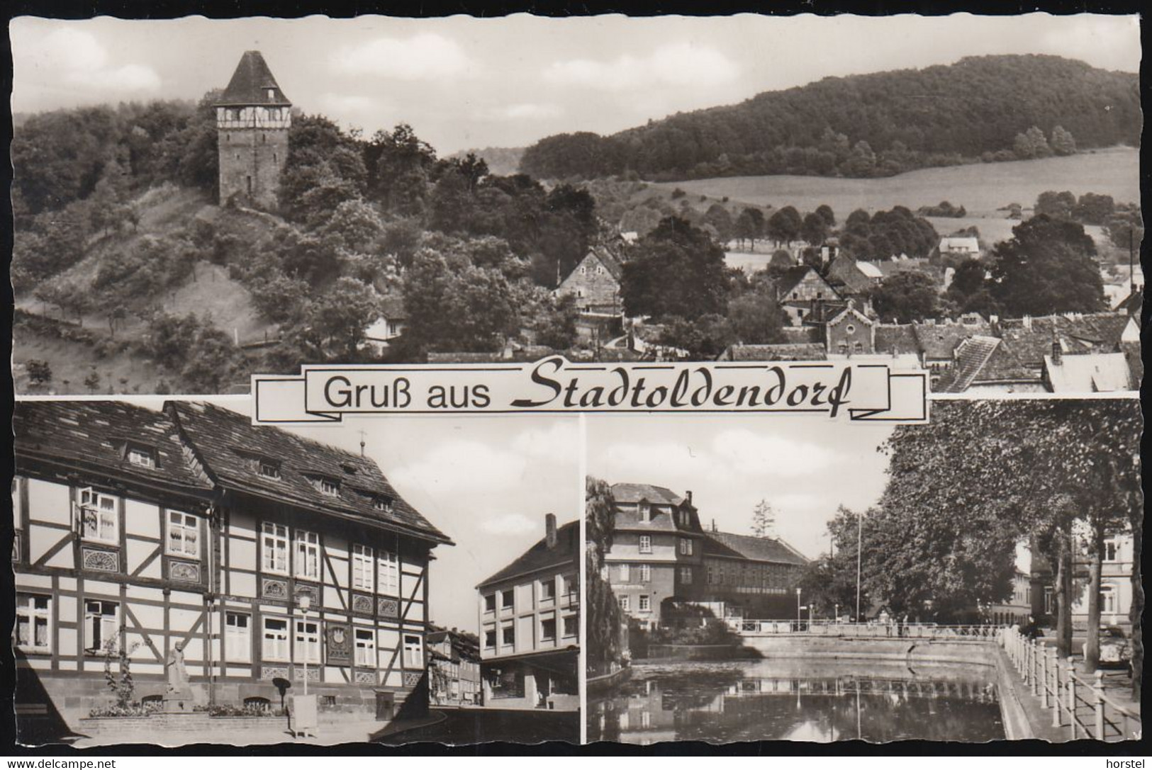 D-37627 Stadtoldendorf - Alte Stadtansichten - Fachwerkhäser - Zentrum - Car - VW Käfer - Holzminden