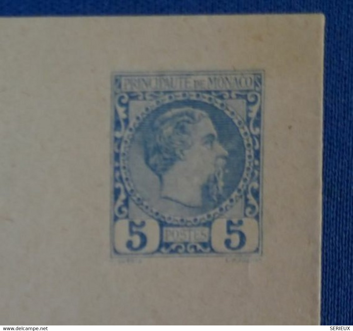 D81 MONACO BEL ENTIER 1888 LETTRE NON VOYAGEE + CHARLES III - Briefe U. Dokumente