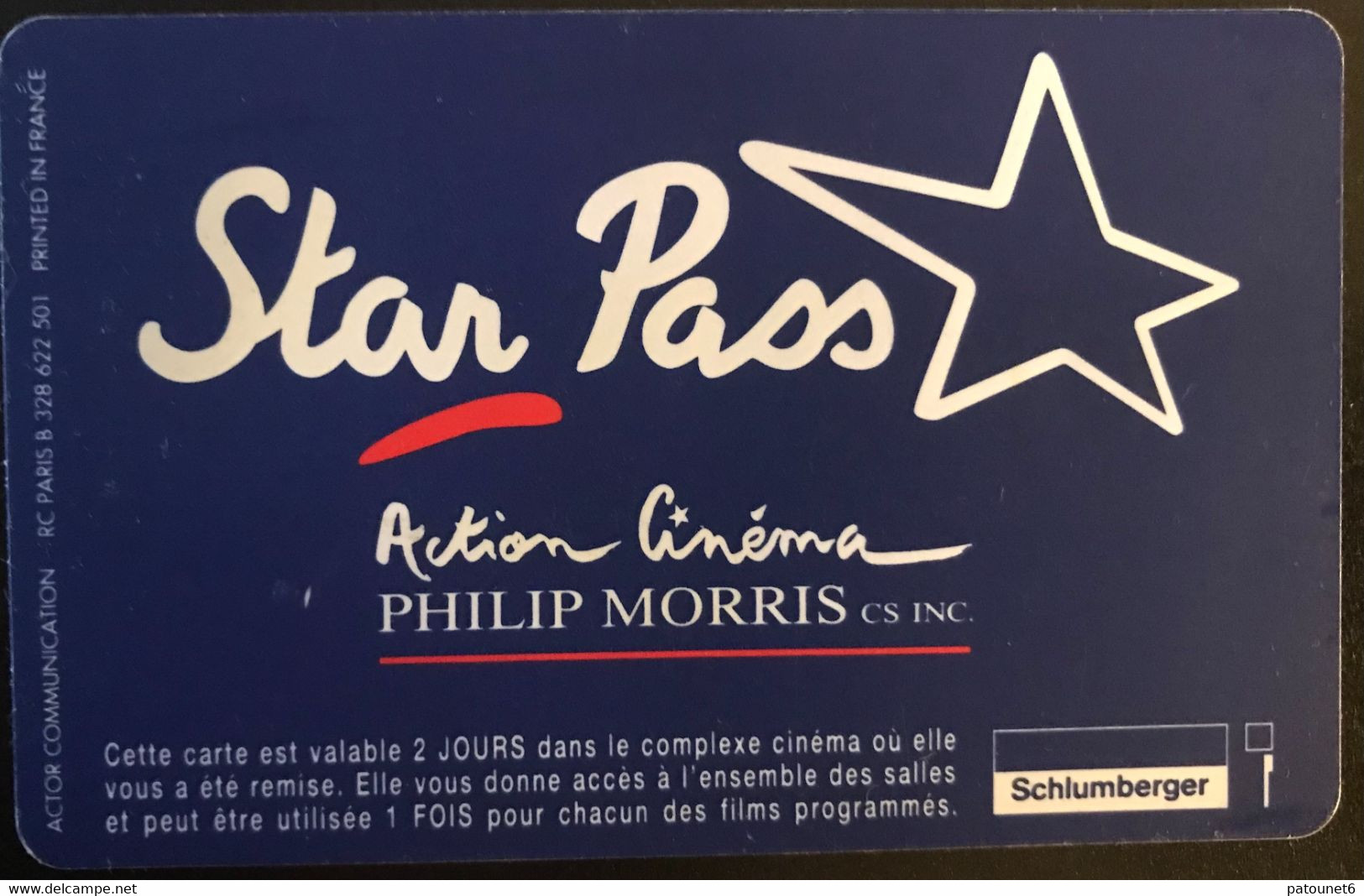 FRANCE  -  Cinécartes  -  STAR PASS - SC7  -  Hollywood - Kinokarten