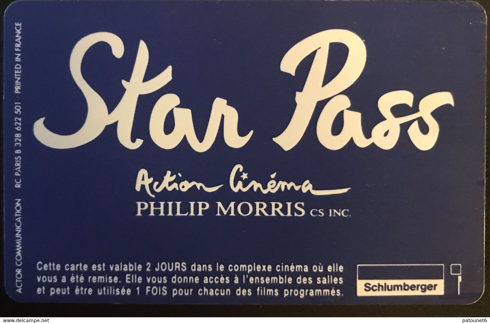 FRANCE  -  Cinécartes  -  STAR PASS - SC7  -  Projecteur - Kinokarten