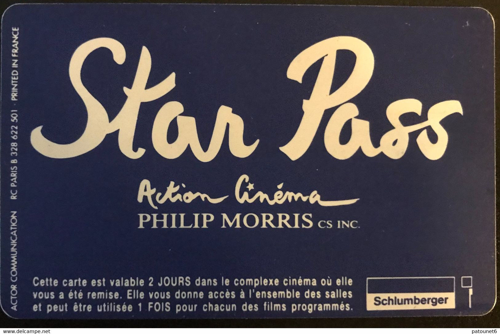 FRANCE  -  Cinécartes  -  STAR PASS - SC7  -  Chaise - Cinécartes