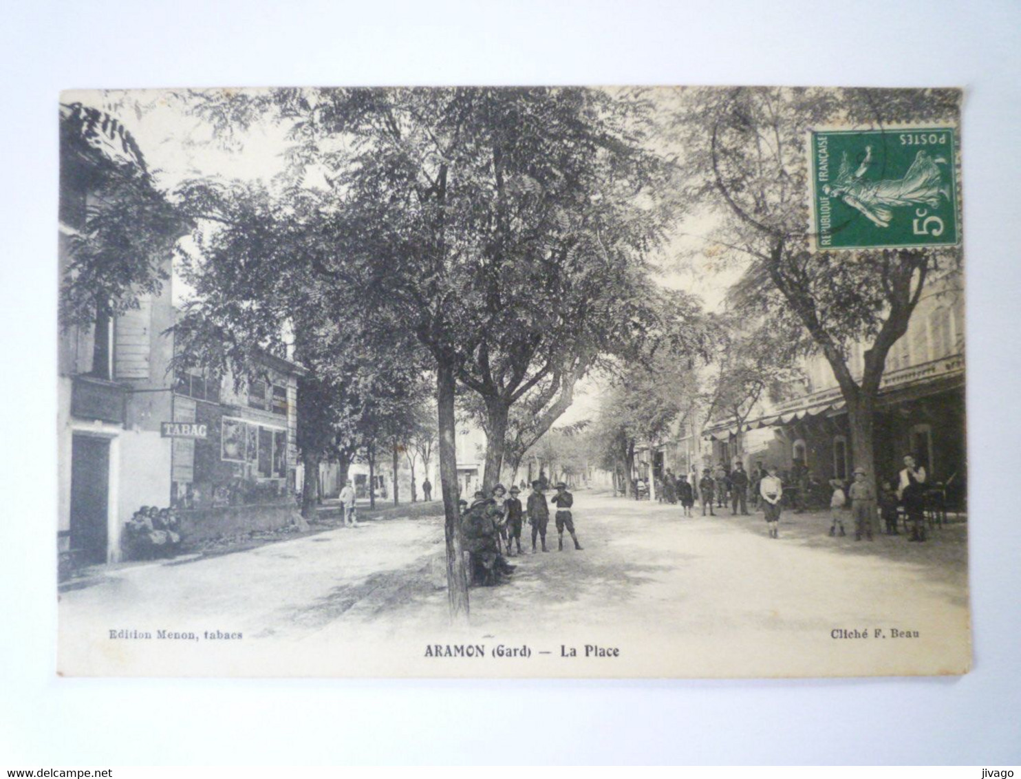 2021 - 4065  ARAMON  (Gard)  :  La Place  -  Belle Animation  1912   XXX - Aramon