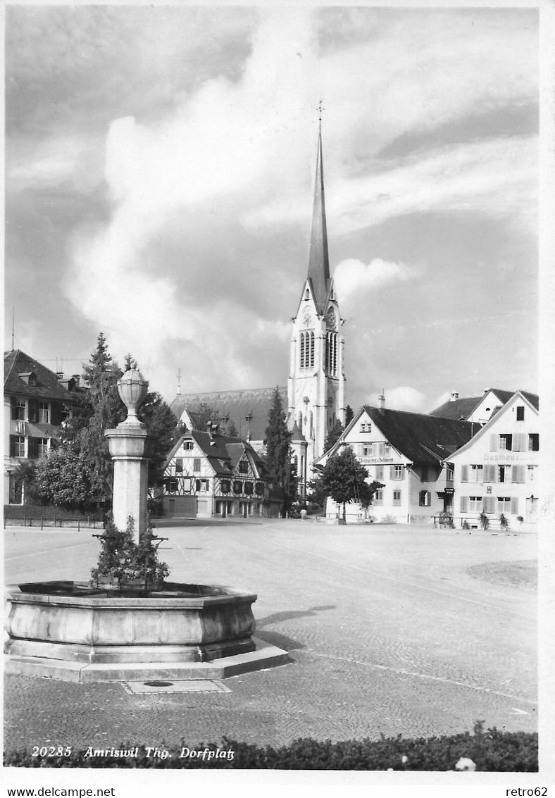 AMRISWIL → Dorfplatz Mit Metzgerei Schwert Anno 1950 - Amriswil