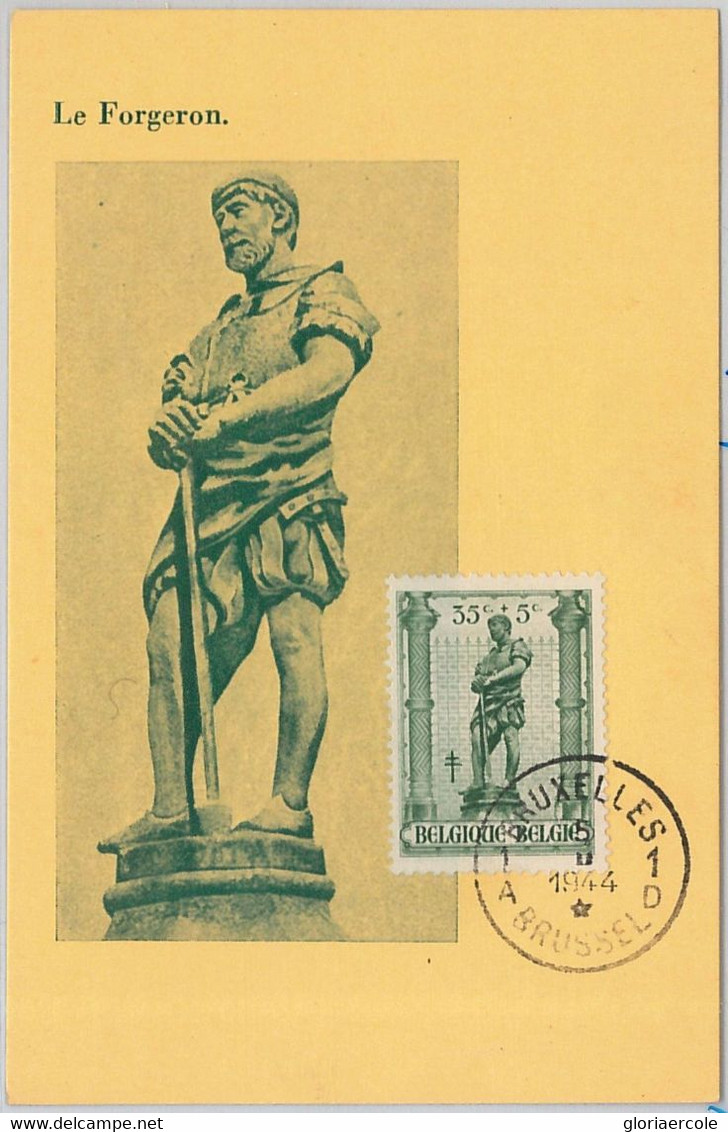 57014 - BELGIUM - POSTAL HISTORY: MAXIMUM CARD 1944 - ART Architecture - 1934-1951