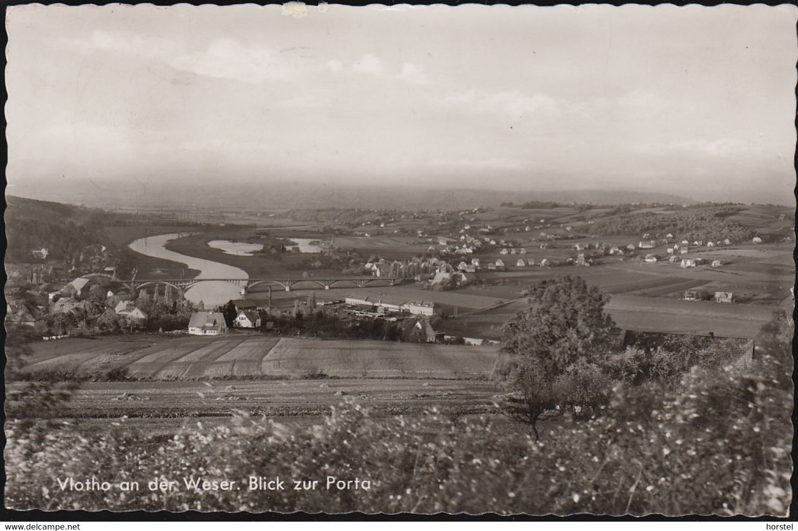 D-32602 Vlotho - Weser - Blick Zur Porta Und Weserbrücke - Vlotho