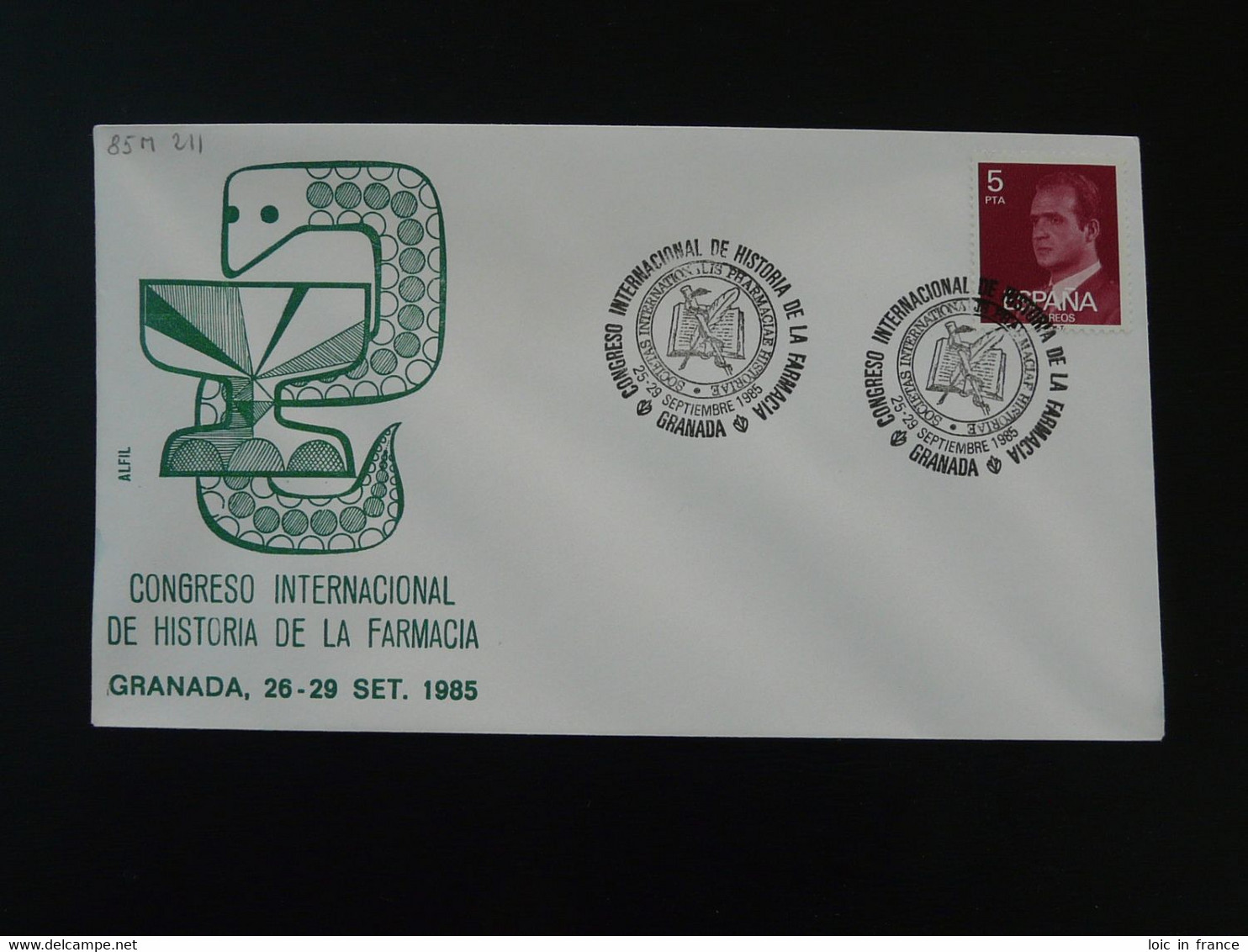 Lettre Cover Congres Histoire Phamacie History Of Pharmacy Granada 1985 Espagne Spain Ref 102515 - Pharmacy