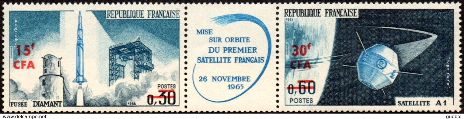 Détail De La Série Du Lancement Du Premier Satellite Français à Hammaguir, Réunion N° 369 A ** Espace - 1966 Lancement 1e Satellite Française à Hammaguir