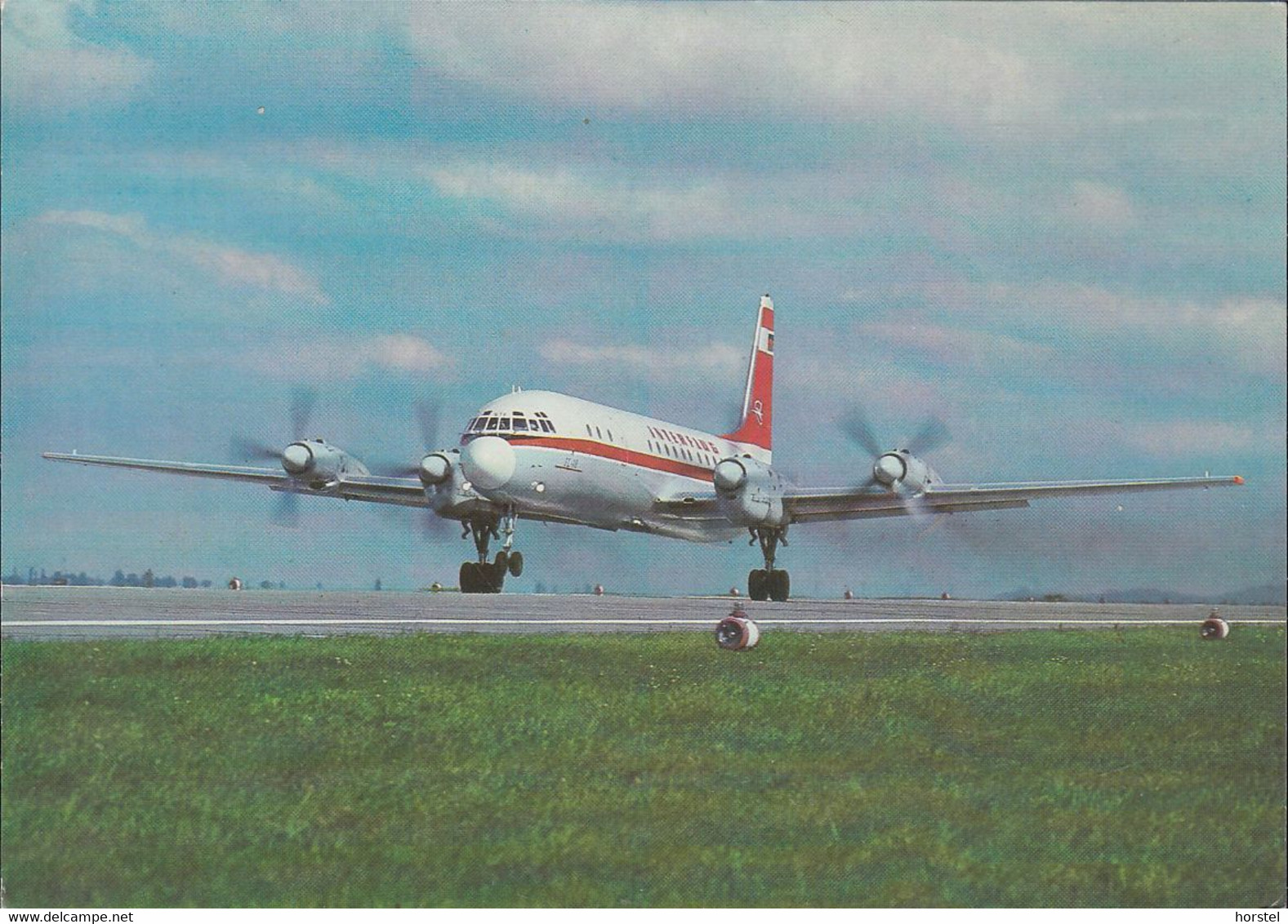 D-12529 Schönefeld - Interflug IL 18 - Airport - Airplane - Flugzeug Startet - Schoenefeld