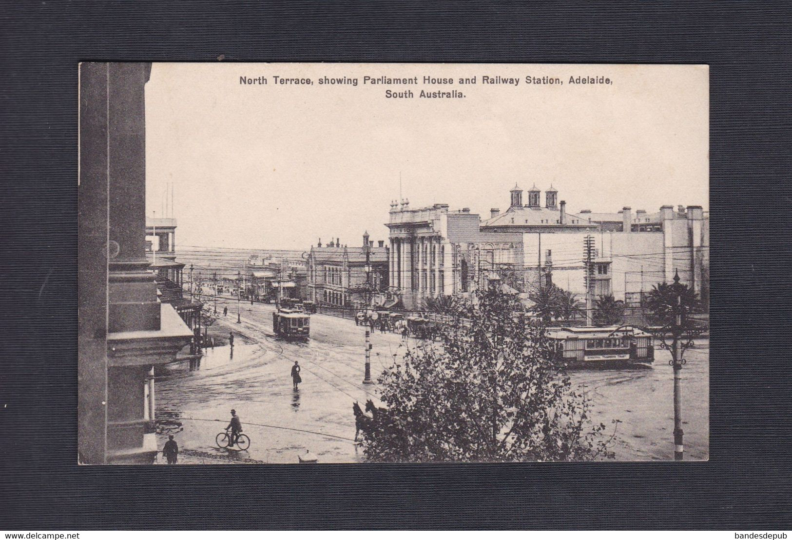 Australie SA Adelaide North Terrace Showing Parliament House And Railway Station  ( Tramway  49337) - Adelaide