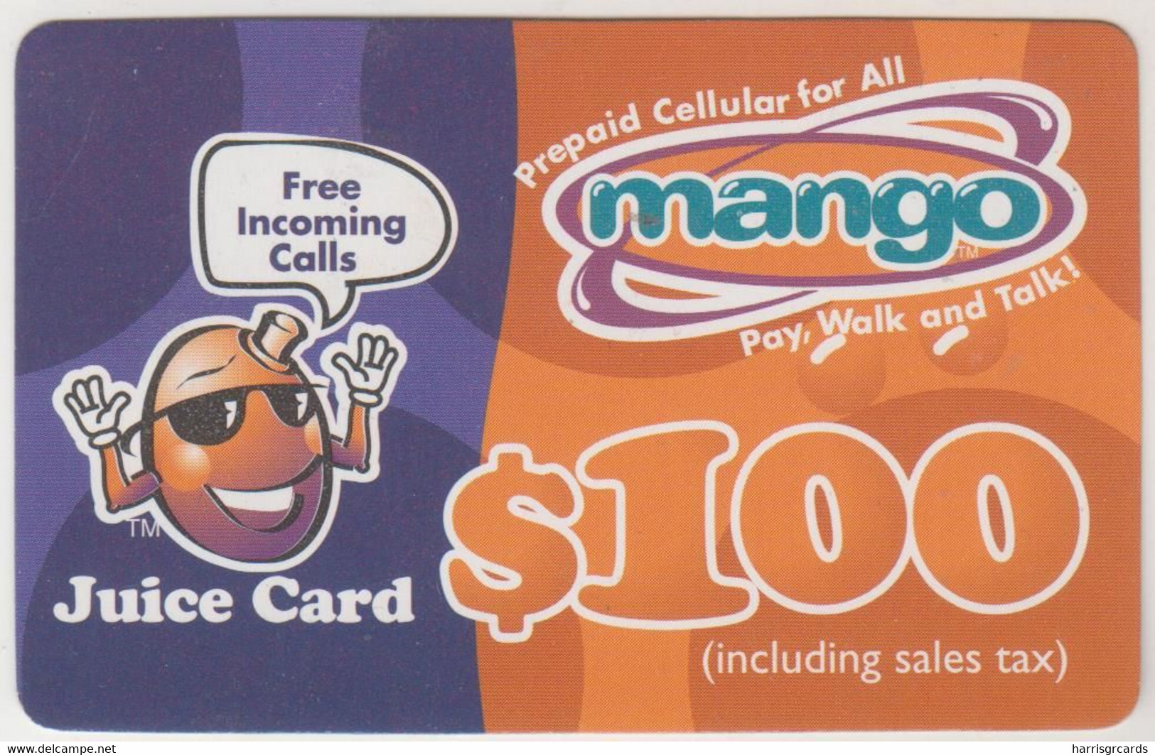 ZIMBABWE - Mango Juice Card 100, Z$100, Exp.date  24/07/2002, Used - Zimbabwe