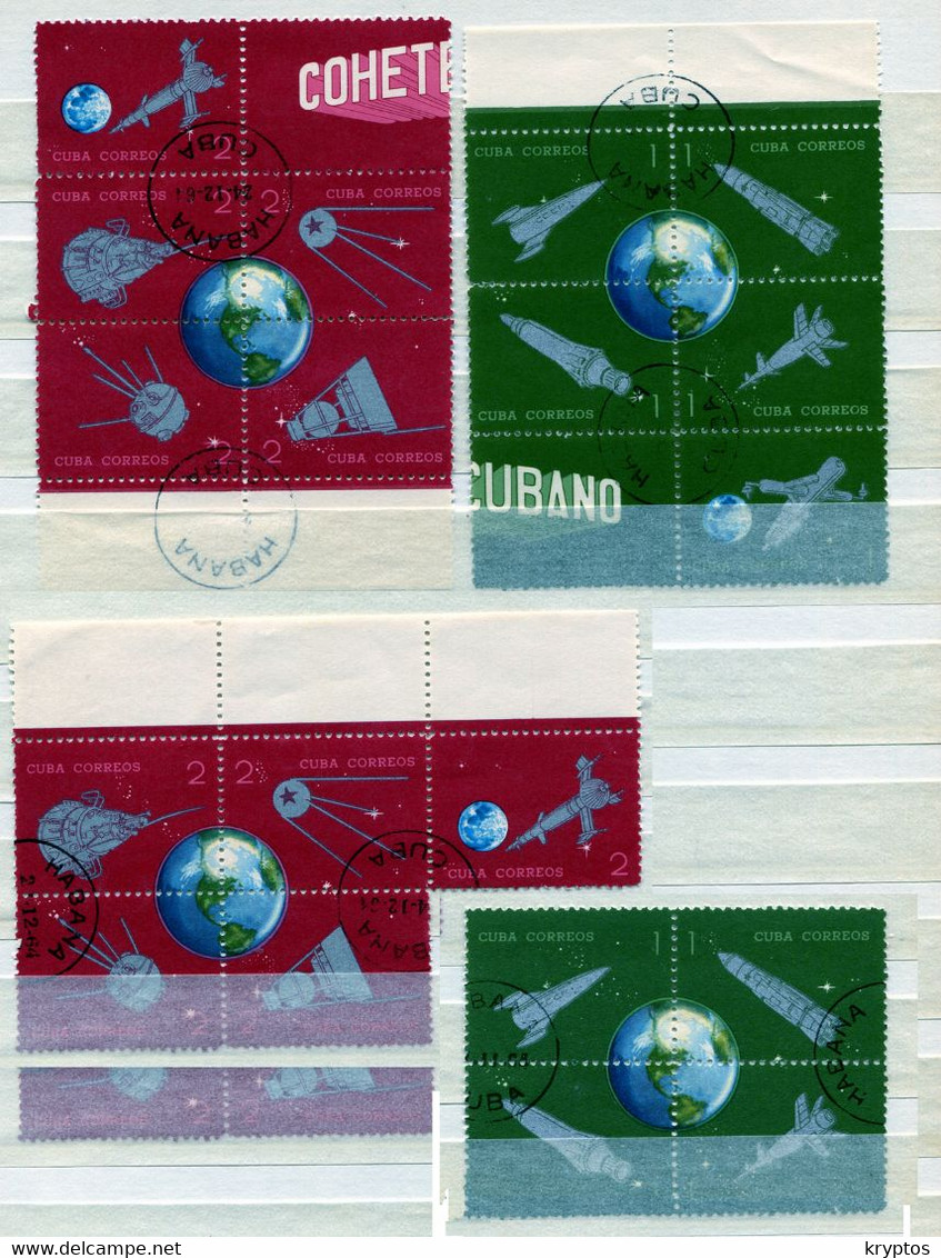 Cuba 1964. The 25th Anniversary Of Various Rockets And Satellites A BUNCH Of STAMPS - ALL  USED - Gebraucht