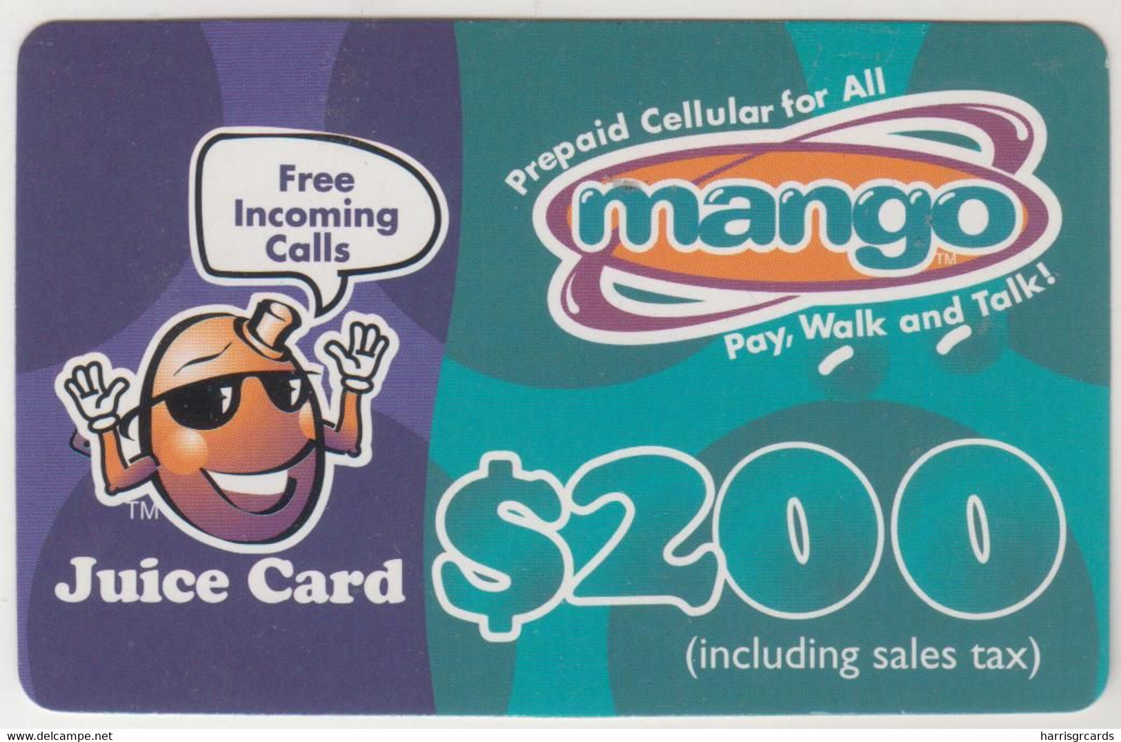 ZIMBABWE - Mango Juice Card 200, Z$200, Exp.date  09/04/2002, Used - Zimbabwe