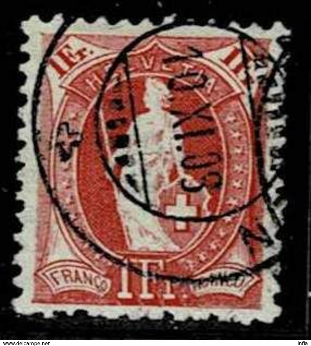 Schweiz 1905, Michel# 79 D O - Gebraucht