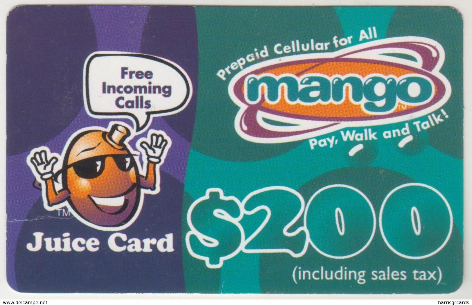 ZIMBABWE - Mango Juice Card 200, Z$200, Exp.date  09/01/2003, Used - Zimbabwe