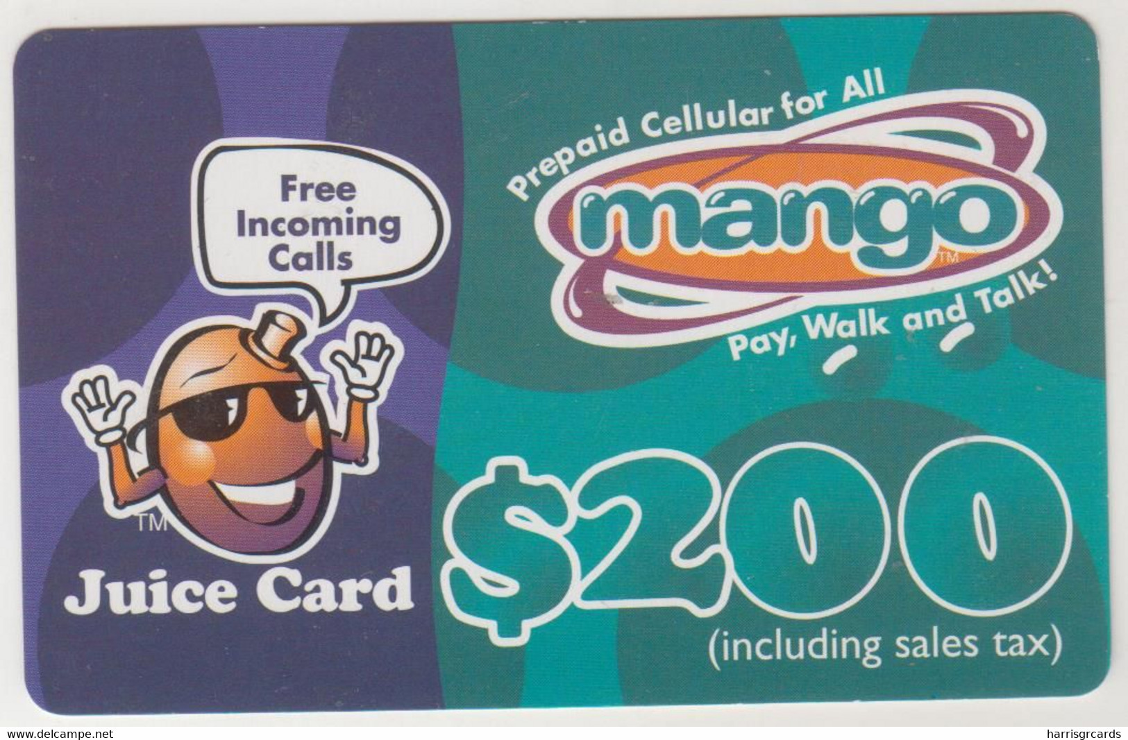 ZIMBABWE - Mango Juice Card 200, Z$200, Exp.date  10/10/2002, Used - Simbabwe