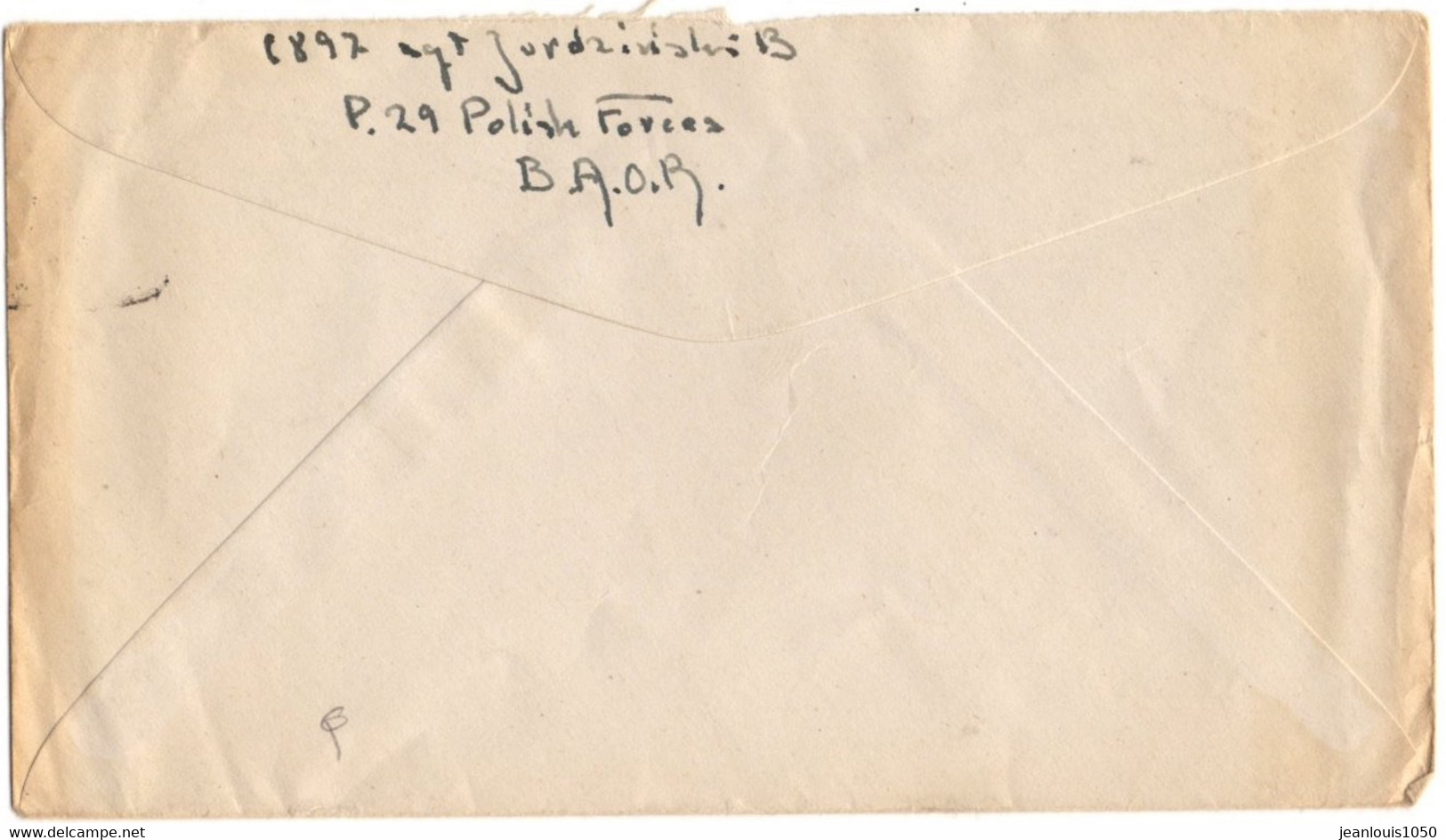 POLOGNE  LETTRE CACHET FIELDPOST 431 1946  DES FORCES POLONAISES DE LA B.A.O.R (BRITISH ARMY OCCUPATION OF RHINE) - Gouvernement De Londres (exil)