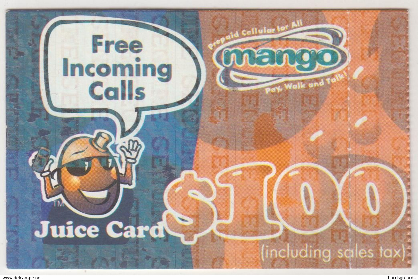 ZIMBABWE - Mango Juice Card 100, Z$100, Exp.date  17/11/2001, Used - Simbabwe