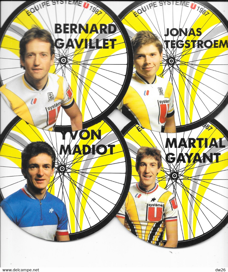 Collection Cyclisme Professionnel - Equipe Système U Saison 1987 Avec 18 Fiches Coureurs: Fignon, Madiot, Vallet, Gayant - Wielrennen