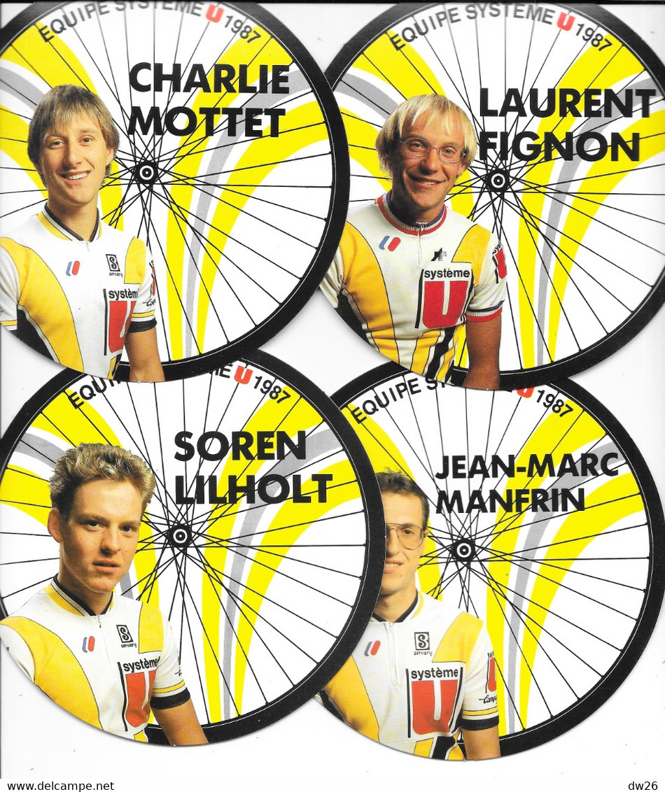 Collection Cyclisme Professionnel - Equipe Système U Saison 1987 Avec 18 Fiches Coureurs: Fignon, Madiot, Vallet, Gayant - Wielrennen