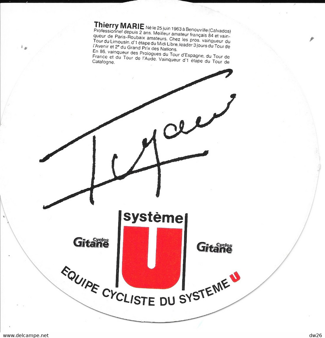 Collection Cyclisme Professionnel - Equipe Système U Saison 1987 Avec 18 Fiches Coureurs: Fignon, Madiot, Vallet, Gayant - Radsport