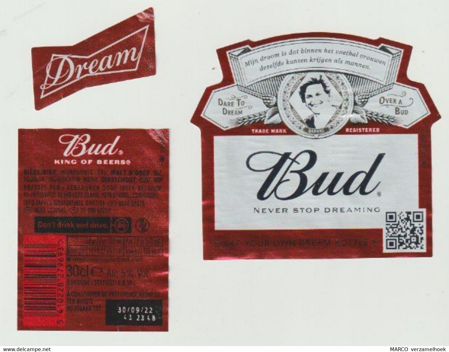 Bier Etiket-beerlabel BUD Anheuser-Busch (USA) Dare To Dream Over A BUD Daphne - Beer