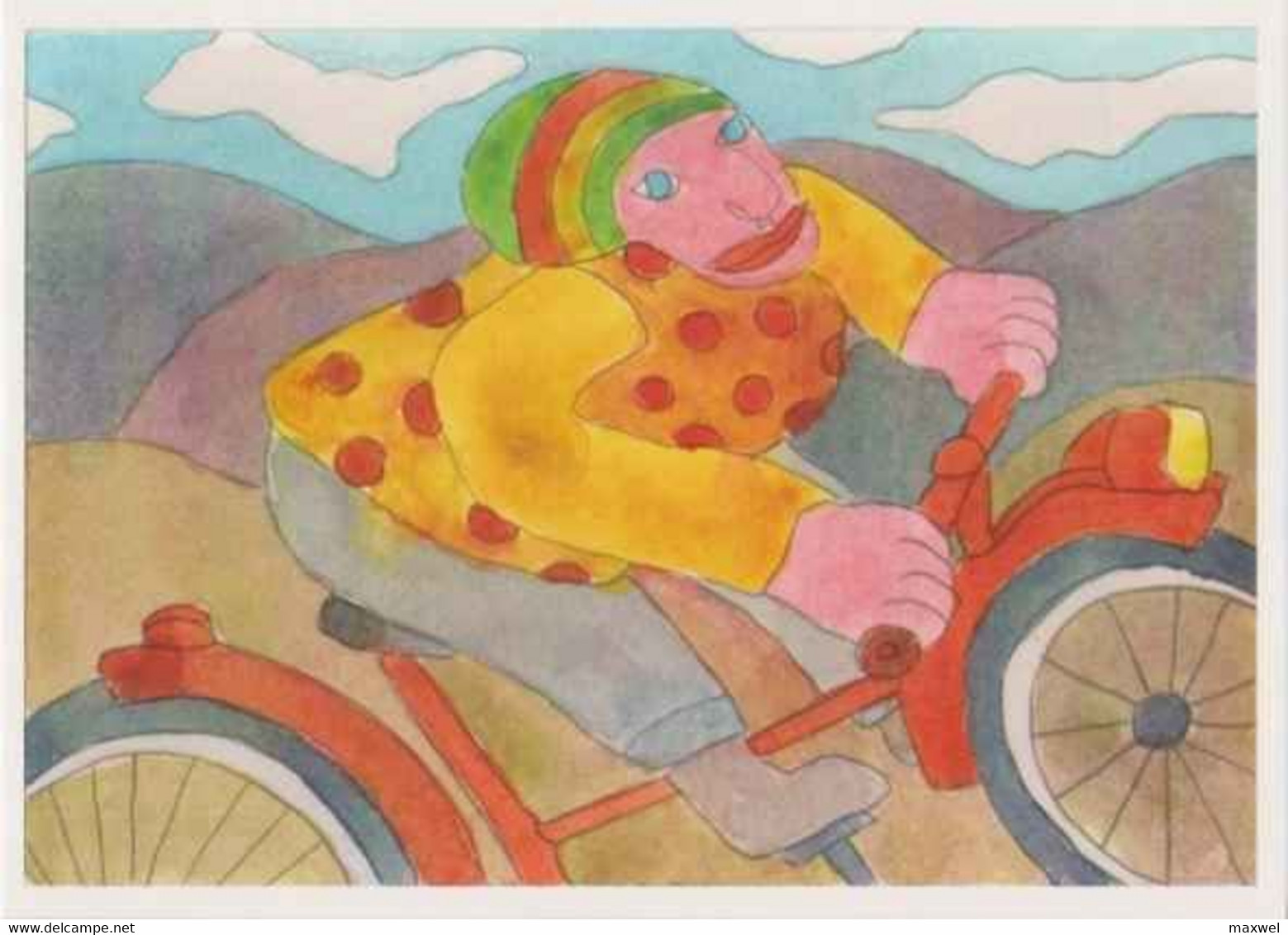Cpm 1741/037 ERGON - Homme à Bicyclette - Vélo - Cyclisme - Bicycle - Illustrateurs - Illustrateur - Ergon
