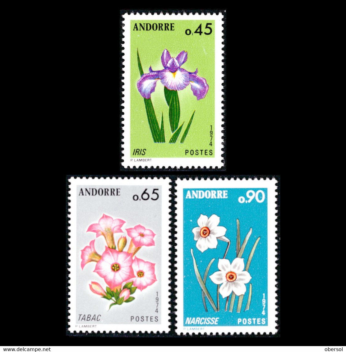 Andorra/French Andorra 1974 Flowers Serie 3v MNH - Sonstige & Ohne Zuordnung