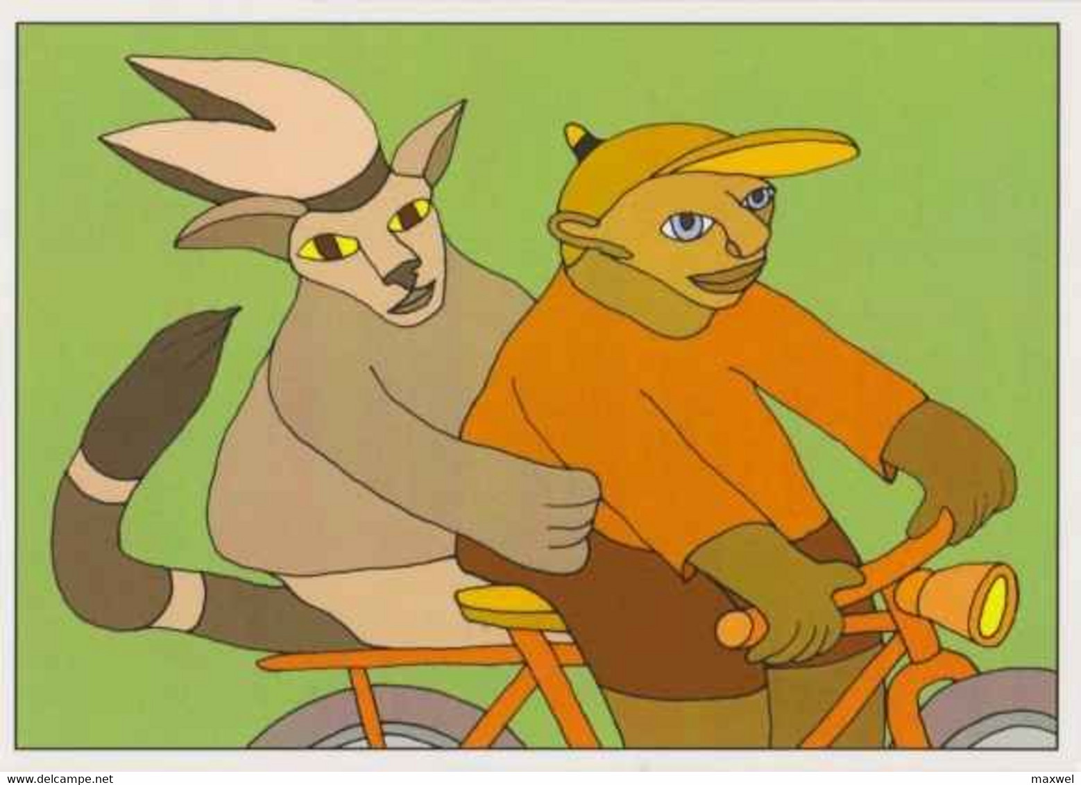 Cpm 1741/458 ERGON - Homme à Bicyclette  - Vélo - Cyclisme - Bicycle - Cycle - Animal - Illustrateurs - Illustrateur - Ergon
