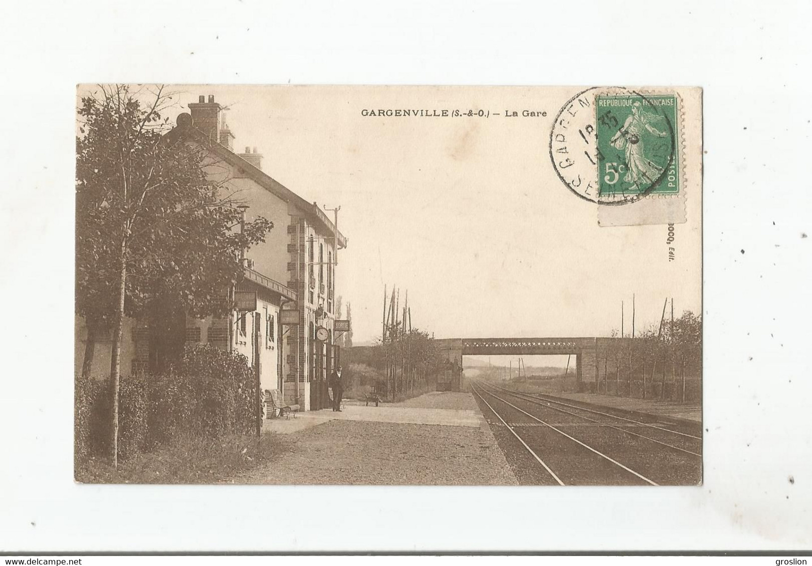 GARGENVILLE (S ET O) LA GARE 1911 - Gargenville