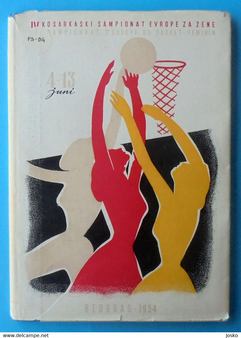 EuroBasket Women 1954 ... Yugoslavia Vintage Basketball Book - Post Programme-review * Basket-ball Pallacanestro - Boeken