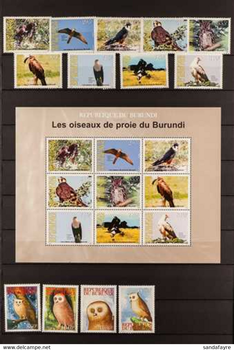 BIRDS BURUNDI 1970's To 2009 Never Hinged Mint Collection Of Stamps And Miniature Sheets Featuring Birds.  Includes 1991 - Non Classificati