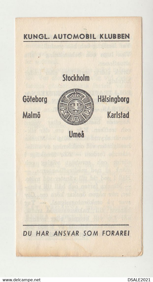 Sweden 1953 Swedish Driving Licence With 10KR Local Fiscal Revenue Stamp (61039) - Fiscales