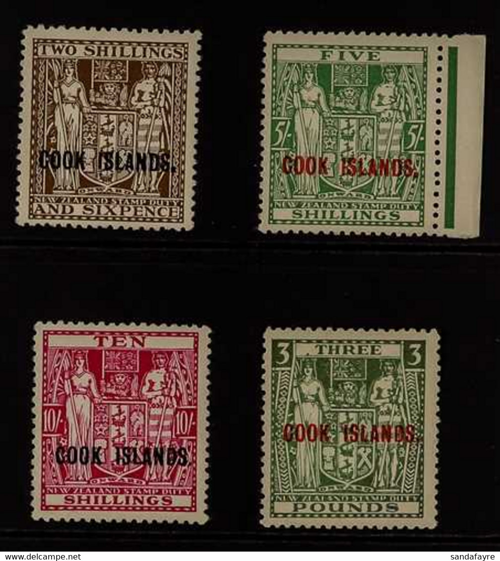 1940-44 2s6d To £3 Values On Thin, Hard, Chalk-surfaced Wiggins Teape Paper, Complete Set, SG 122/123b, Mint Very Lightl - Cookinseln