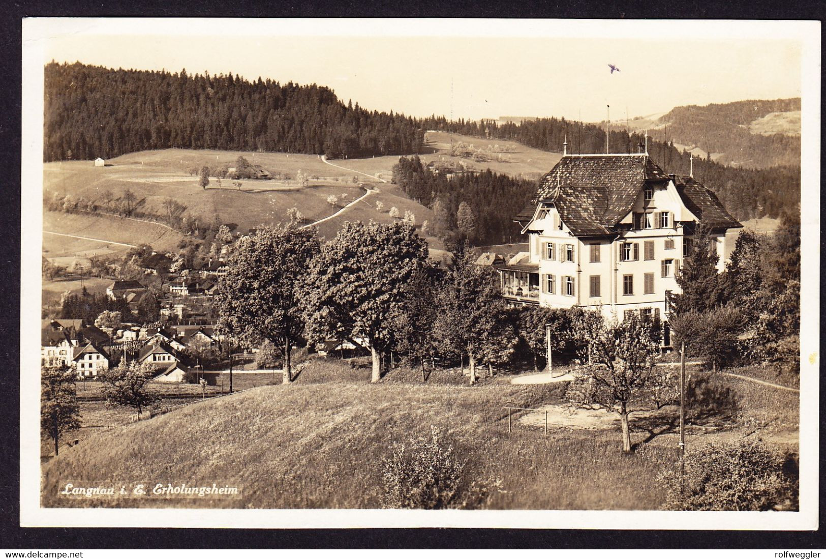 1929 Gelaufene AK Aus Langnau I. Emmental, Mit Erholungsheim - Langnau Im Emmental