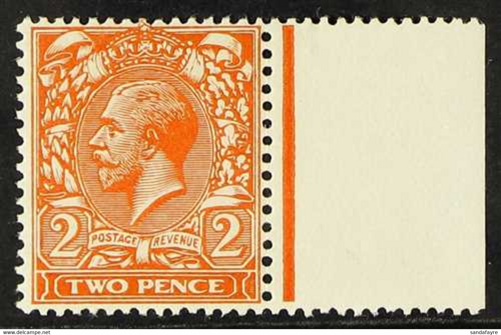 1912-24 MISPLACED WATERMARK ERROR To The ½d Orange Die I, SG 368, A Never Hinged Mint Marginal Example With The Watermar - Non Classés