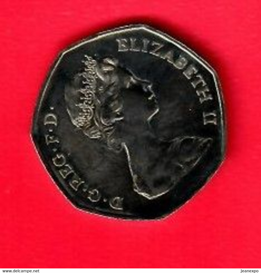 Elizabeth II, 50 Pence, 1973, Copper-nickel, 7-sided, Heptagon - 50 Pence