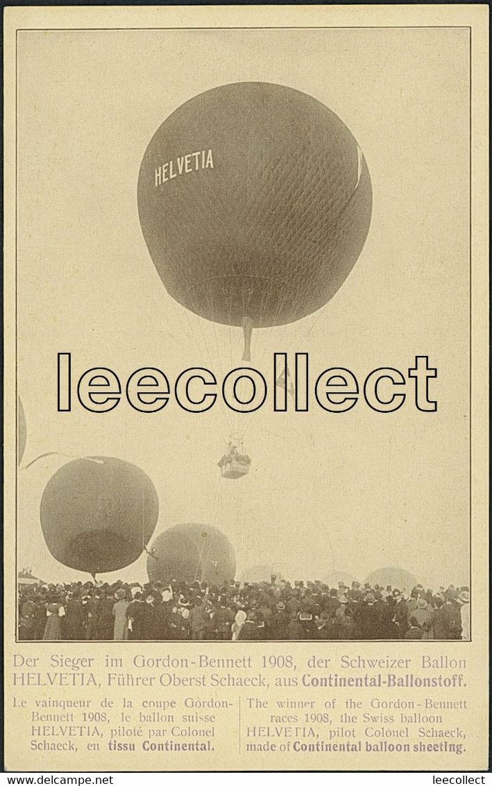 Suisse - ZH Schlieren - Zürich - Ballon - Gordon Bennett 1909 - Schlieren