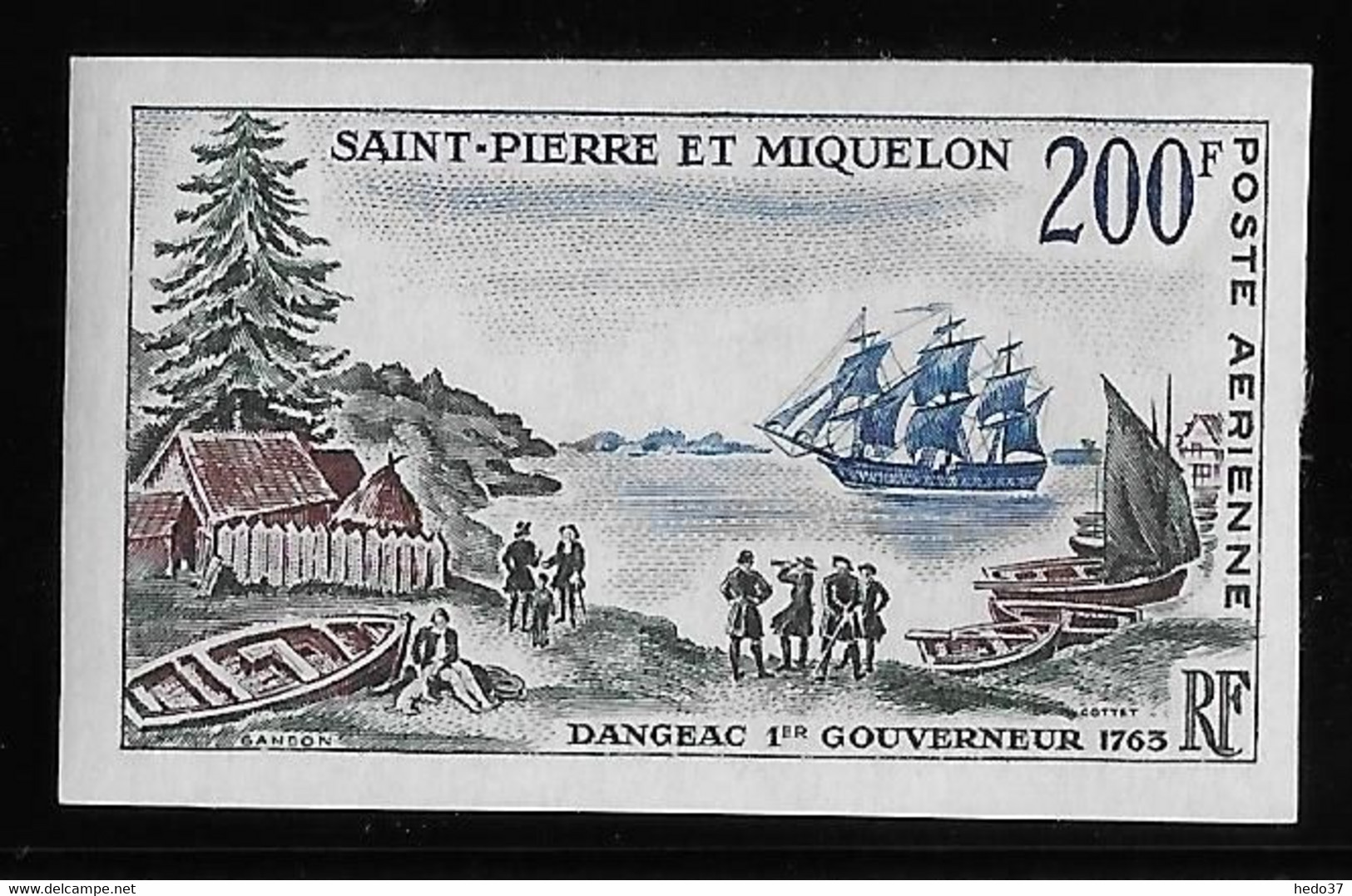 St Pierre Et Miquelon Poste Aérienne N°30 - Non Dentelé  - Neuf ** Sans Charnière - TB - Non Dentellati, Prove E Varietà