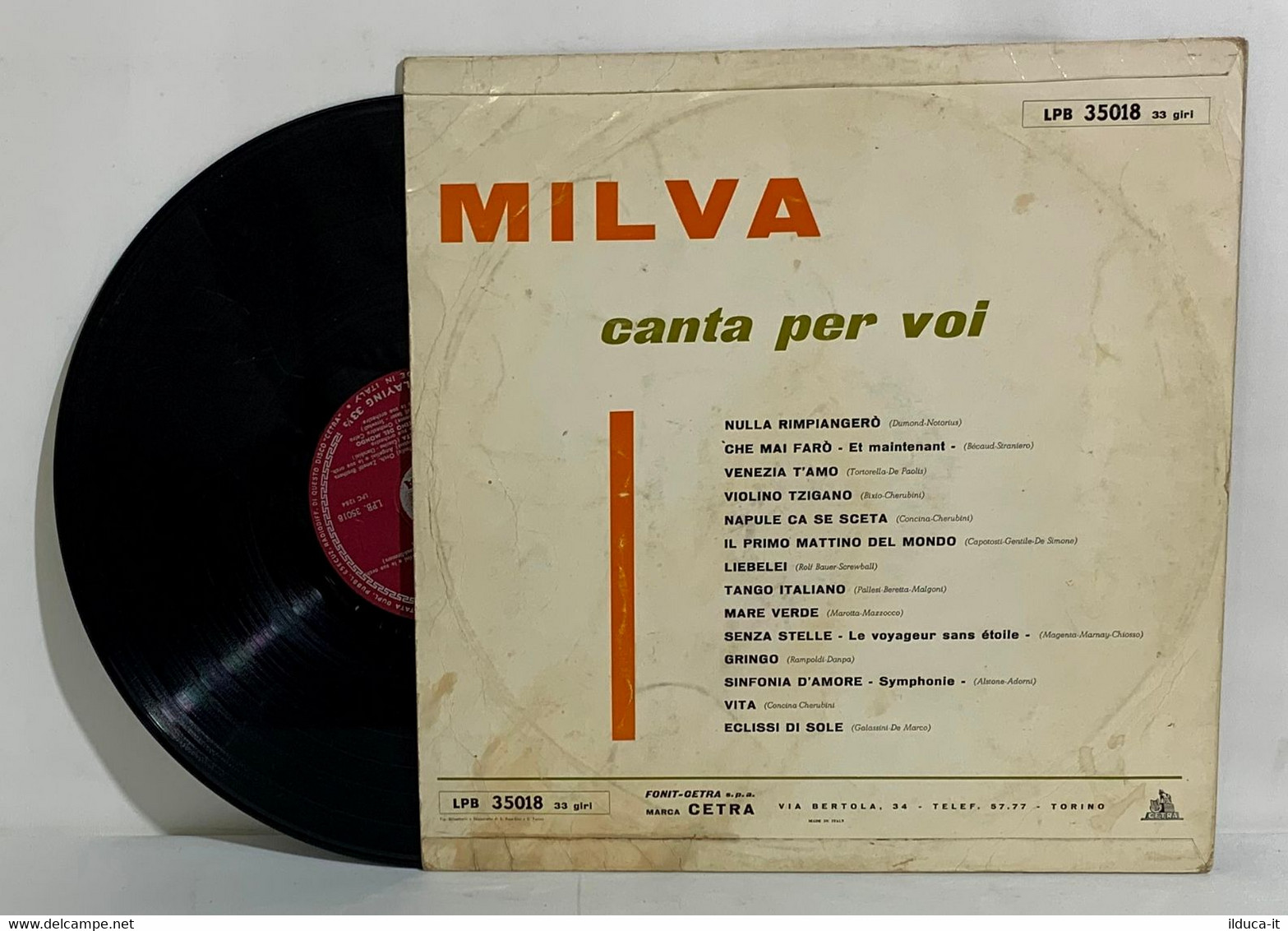 I101894 LP 33 Giri - Milva Canta Per Voi - Cetra 1962 - Altri - Musica Italiana